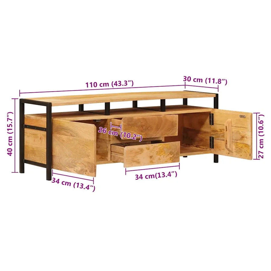 Armoires de rangement avec tiroir Marron 110 x 30 x 40 cm - 14