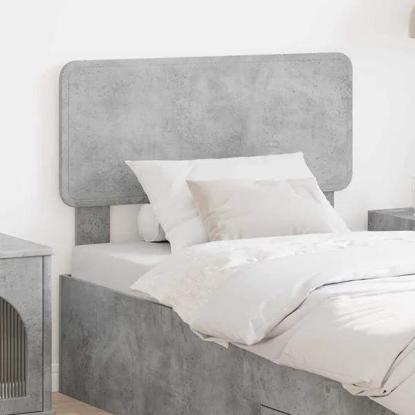 Tête de lit Gris béton Bois d'ingénierie