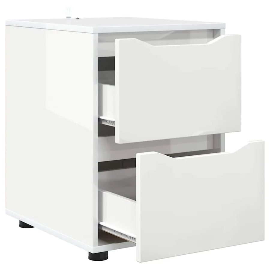 Armoire de rangement Blanc brillant 40 x 48 x 57 cm - 5