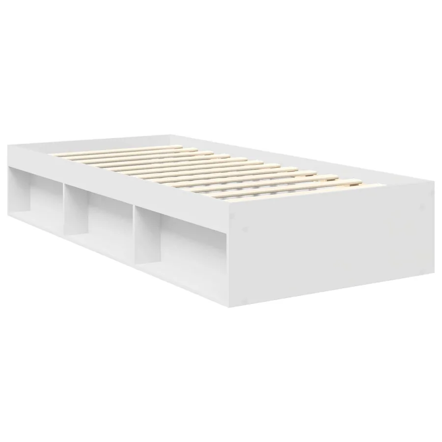 Cadre de lit avec tête de lit Blanc 90 x 190 cm Pin massif - 5