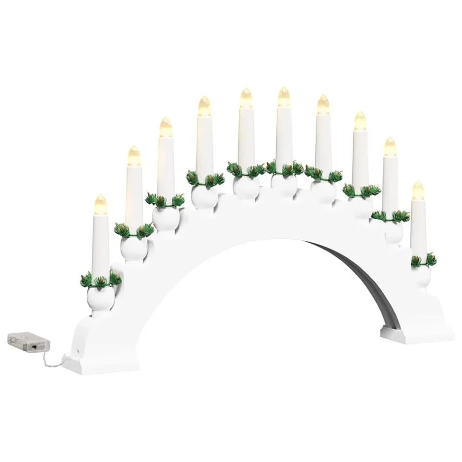 Arche de Bougies de Noël avec 10 Bougies LED Blanc - 2