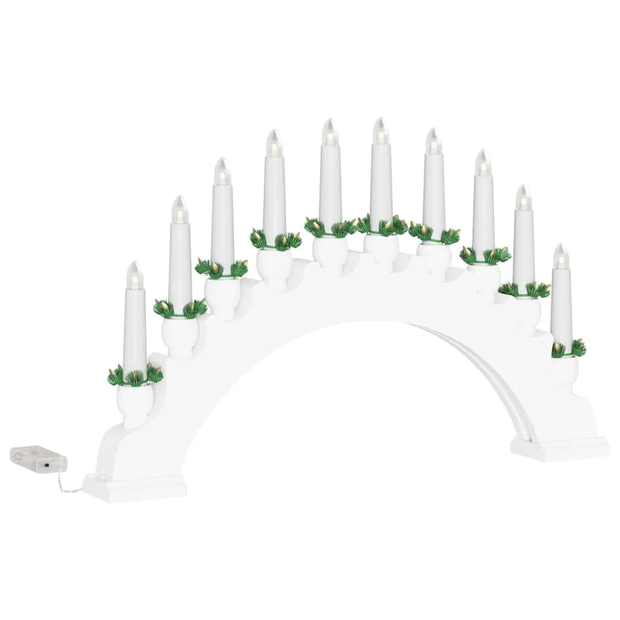 Arche de Bougies de Noël avec 10 Bougies LED Blanc - 4
