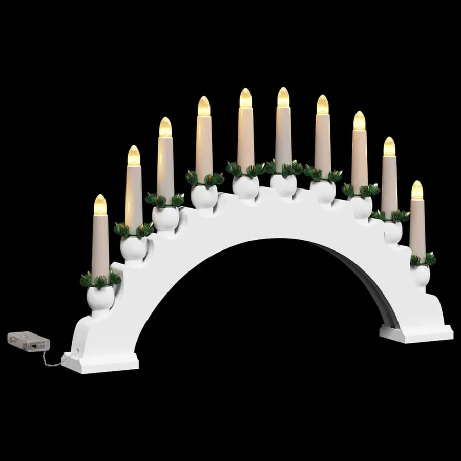 Arche de Bougies de Noël avec 10 Bougies LED Blanc - 5