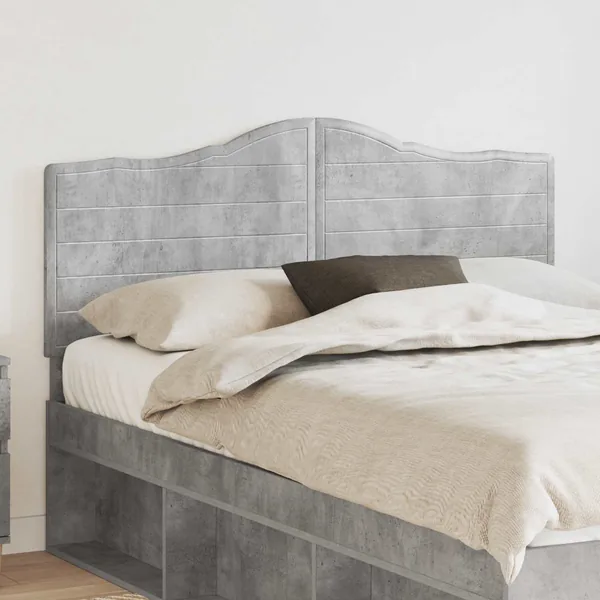 Tête de lit Gris béton Bois d'ingénierie