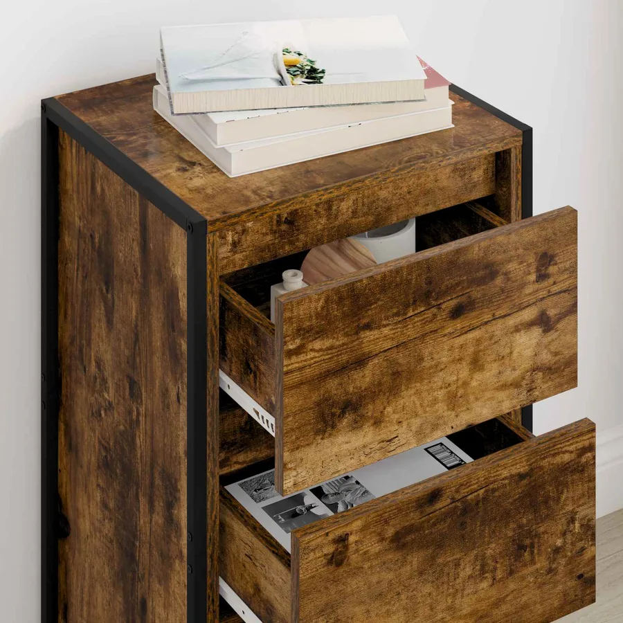 Buffet Chêne Fumé 42 x 36 x 75.5 cm Bois d'ingénierie - 4