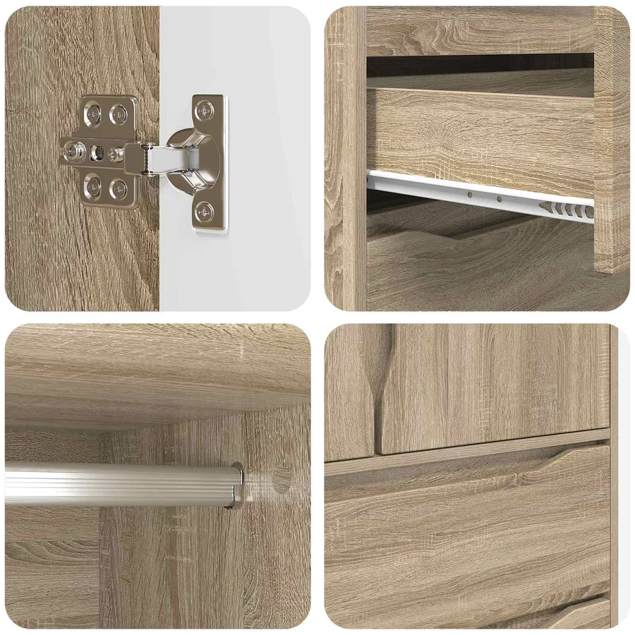Armoire Chêne Sonoma 79,5 x 49 x 156 cm Bois d’ingénierie - 8