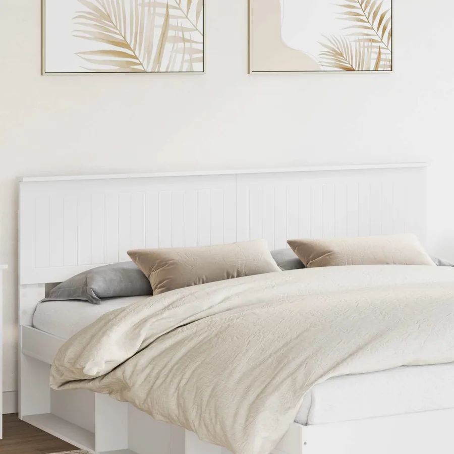 Tête de lit Blanc Bois d'ingénierie