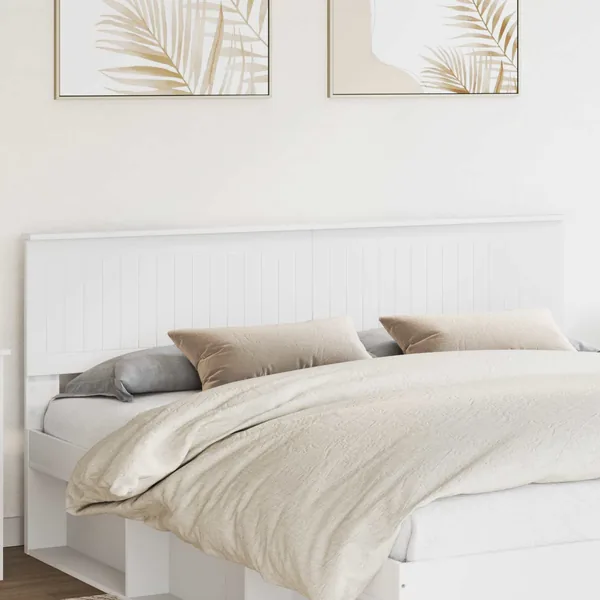 Tête de lit Blanc Bois d'ingénierie