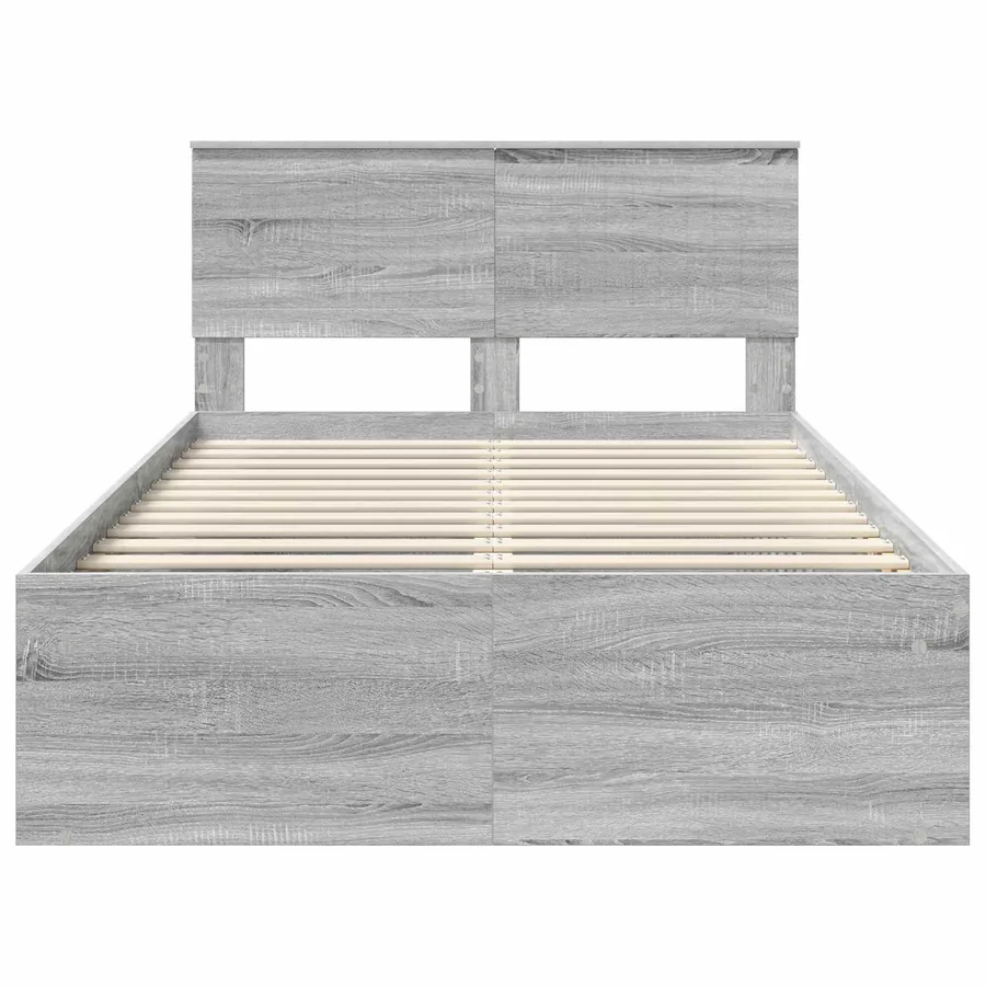 Cadre de lit Gris Sonoma 120 x 190 cm Pin massif - 7