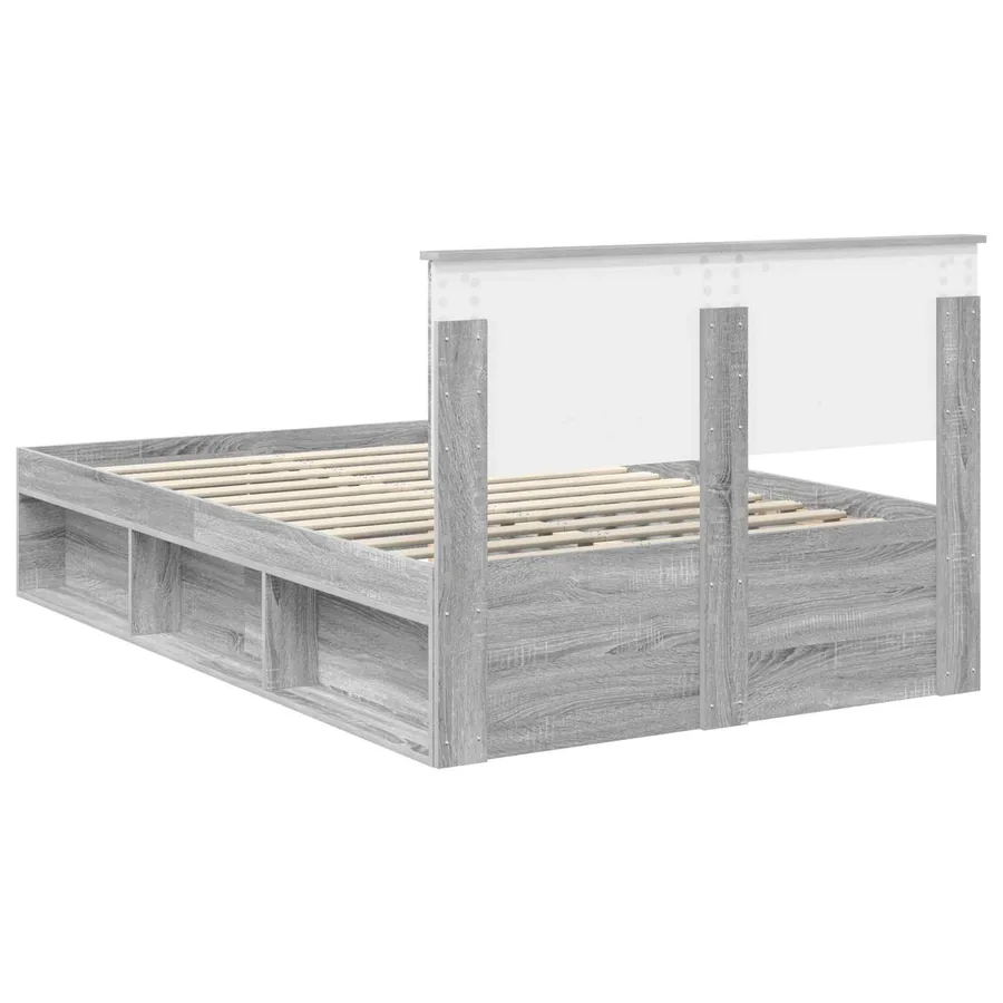 Cadre de lit Gris Sonoma 120 x 190 cm Pin massif - 9
