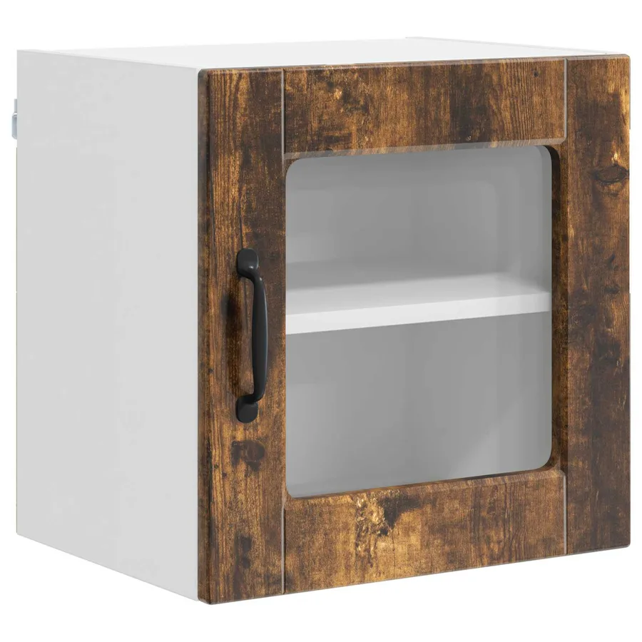 Cabinet de Verre Mural PORTO 2 pcs Chêne fumé 40 x 31 x 40 cm - 5