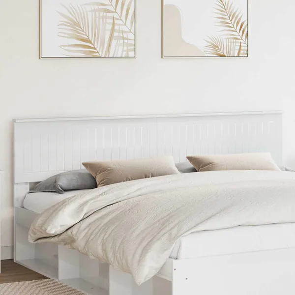 Tête de lit Blanc Brillant Bois d'ingénierie