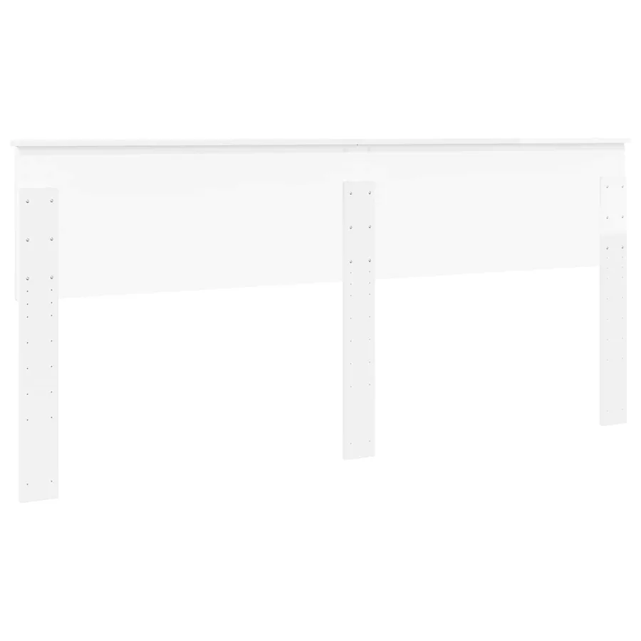 Tête de lit Blanc Brillant Bois d'ingénierie - 6