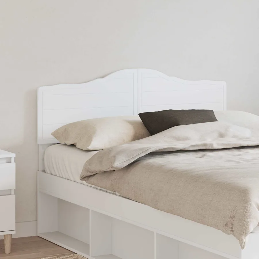 Tête de lit Blanc Bois d'ingénierie