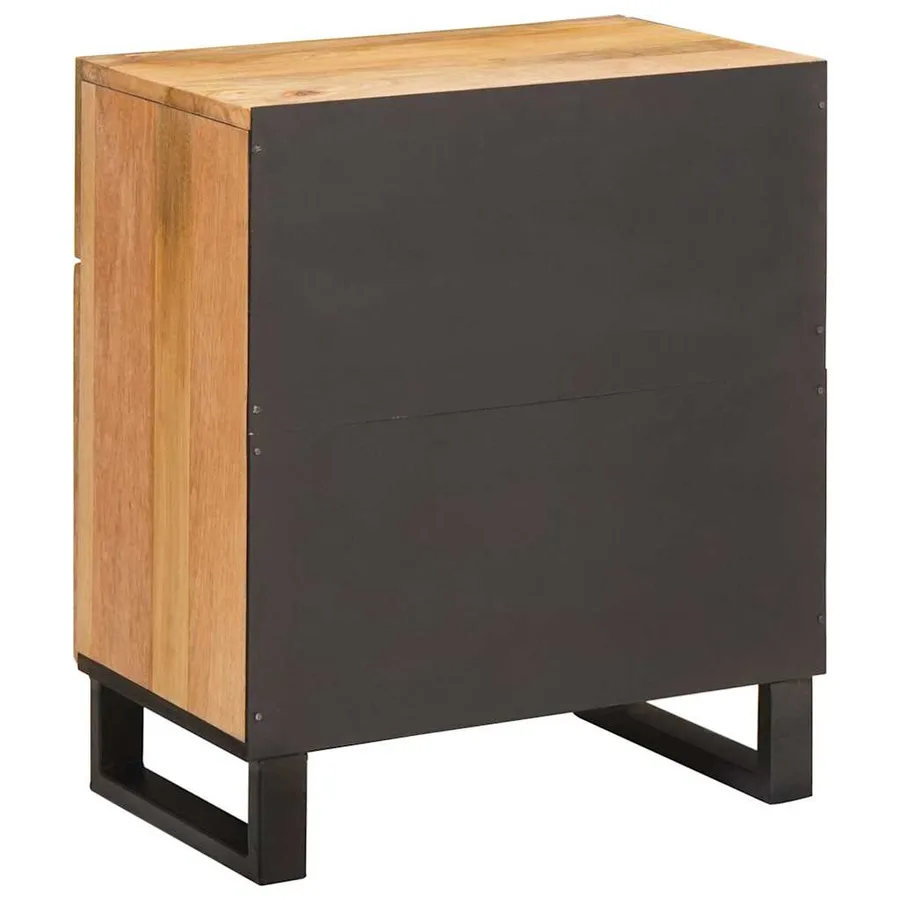 Cabinet de chevet Naturel 50 x 33 x 60 cm Bois de mangue massif - 5
