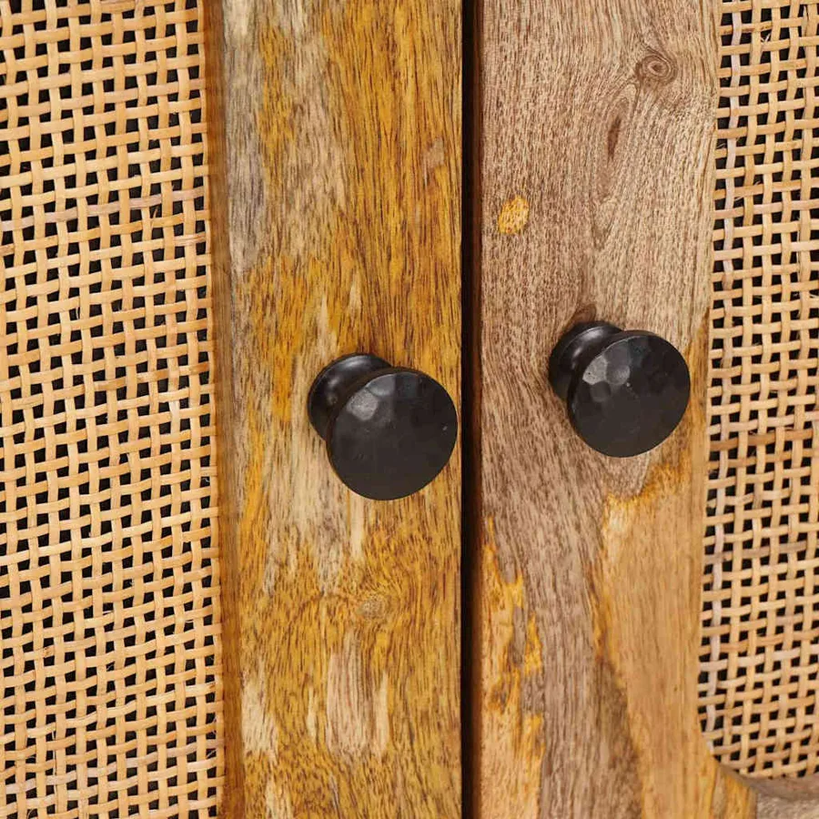 Cabinet de chevet Naturel 50 x 33 x 60 cm Bois de mangue massif - 9