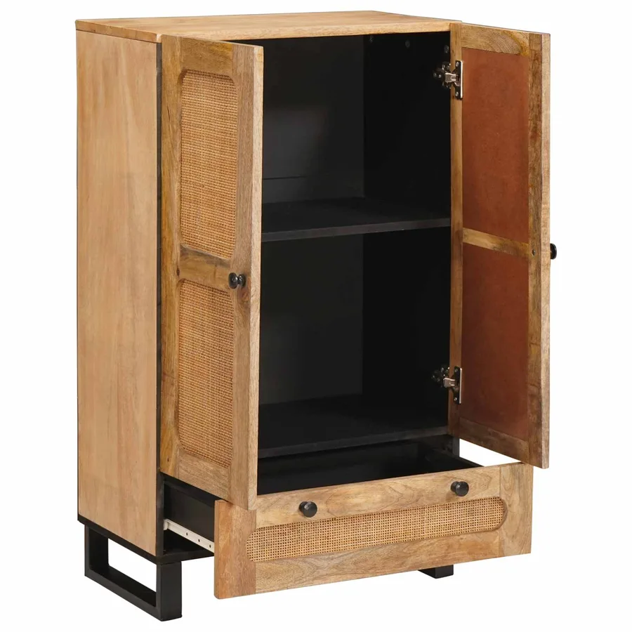 Haut Armoire Marron 40 x 33 x 110 cm Bois de mangue massif - 2