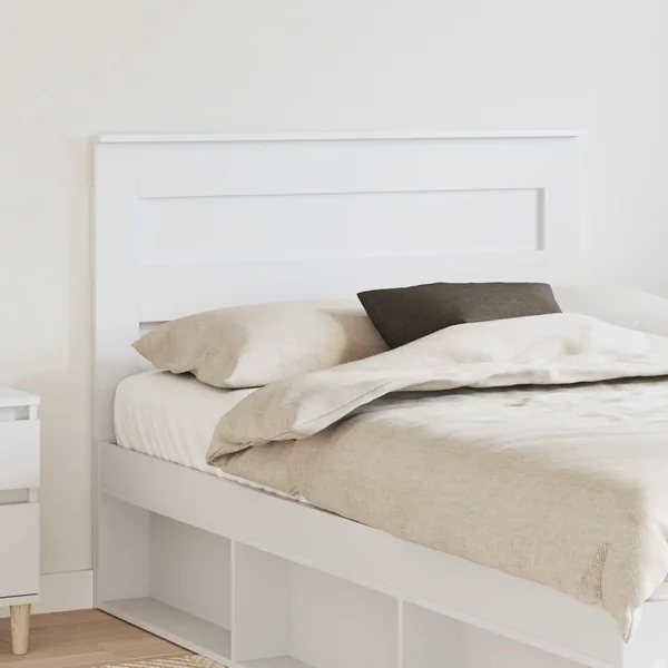 Tête de lit Blanc Bois d'ingénierie