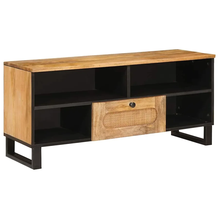 Meuble TV Marron 100 x 33 x 46 cm Bois de mangue massif