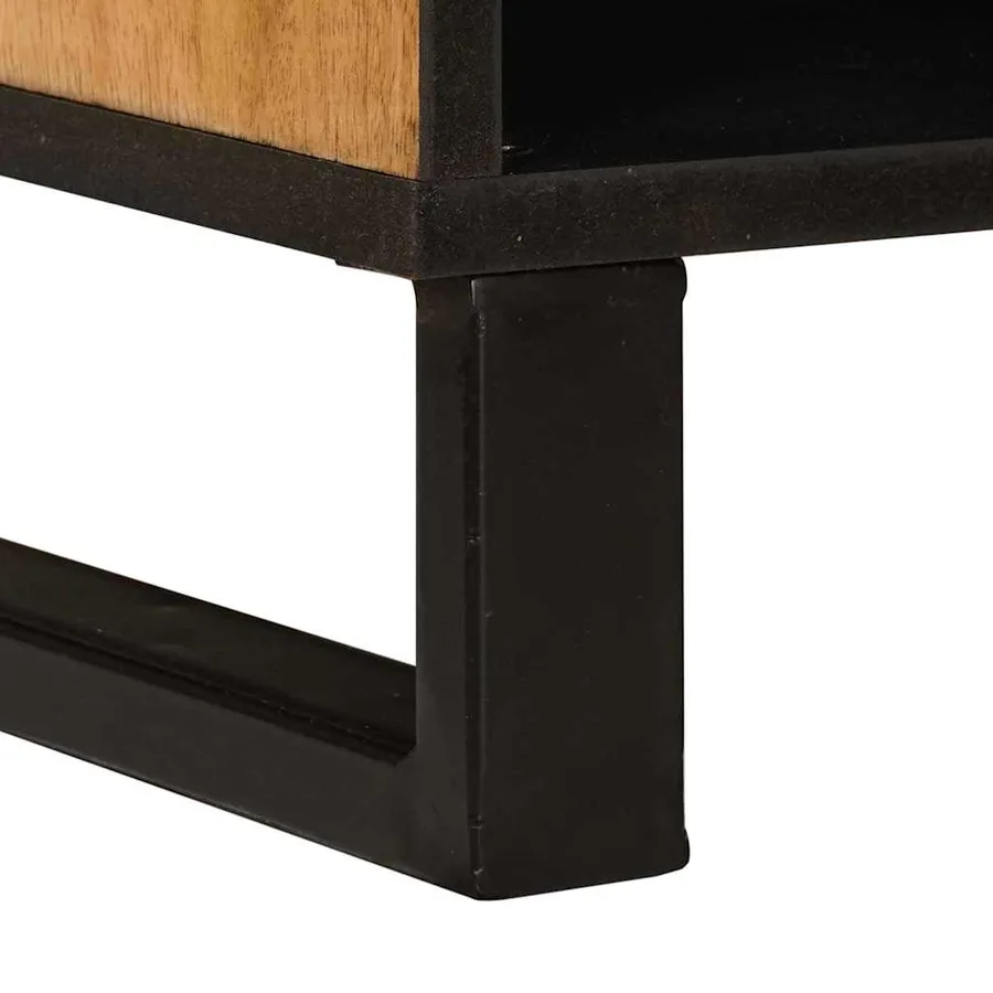 Meuble TV Marron 100 x 33 x 46 cm Bois de mangue massif - 7