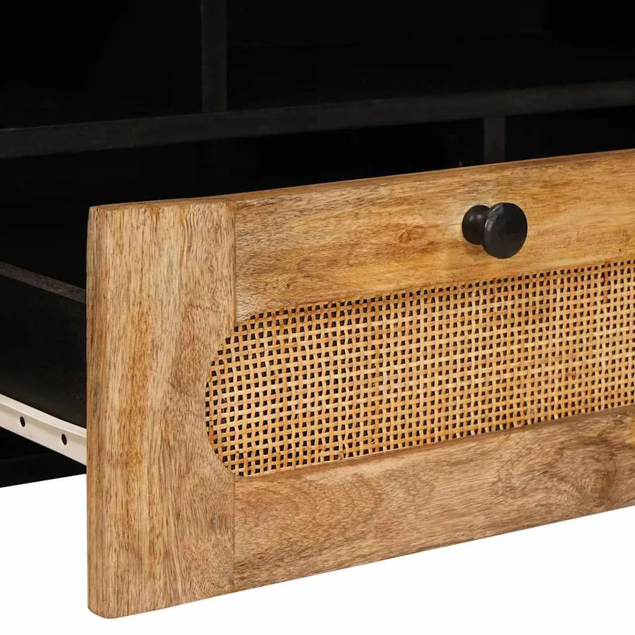 Meuble TV Marron 100 x 33 x 46 cm Bois de mangue massif - 8