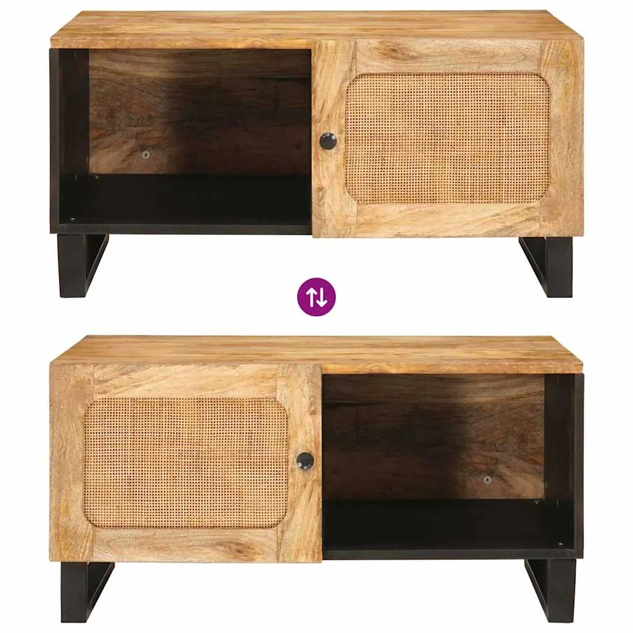 Table basse Naturel 80 x 50 x 40 cm Bois de mangue massif - 10