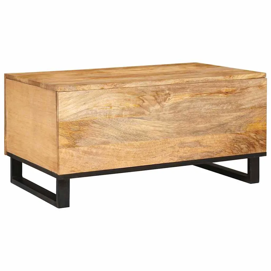 Table basse Naturel 80 x 50 x 40 cm Bois de mangue massif - 5