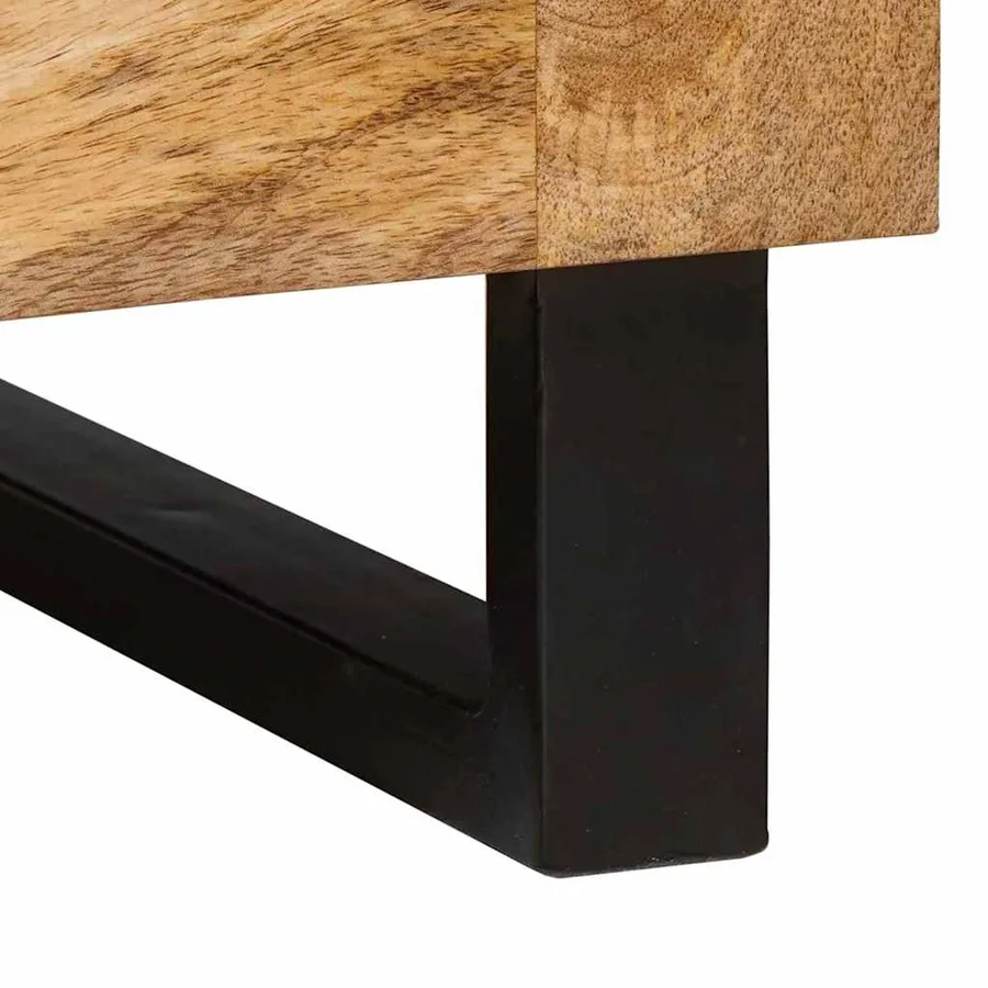 Table basse Naturel 80 x 50 x 40 cm Bois de mangue massif - 8
