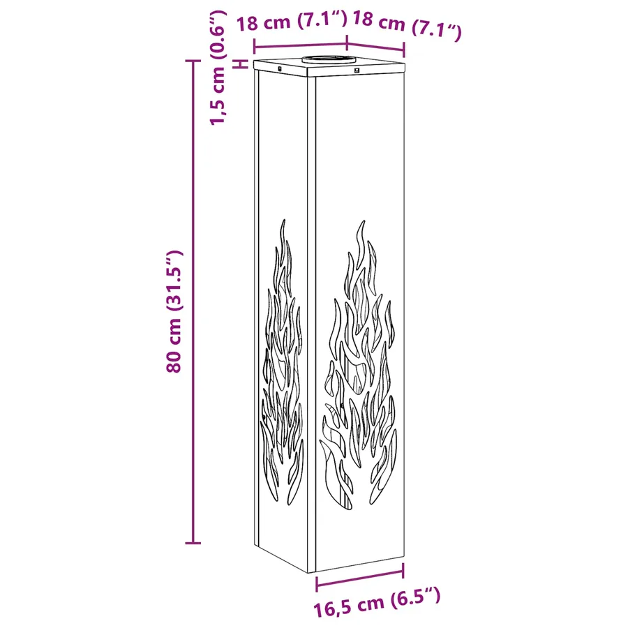 Lumière de chemin LED solaire 2 pcs Blanc chaud 18 x 18 x 80 cm - 16
