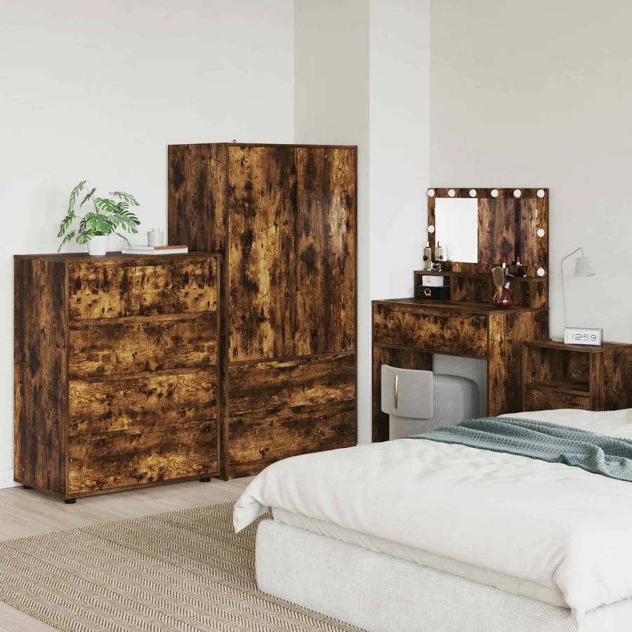 Armoires de rangement Chêne fumé 80 x 48 x 105 cm