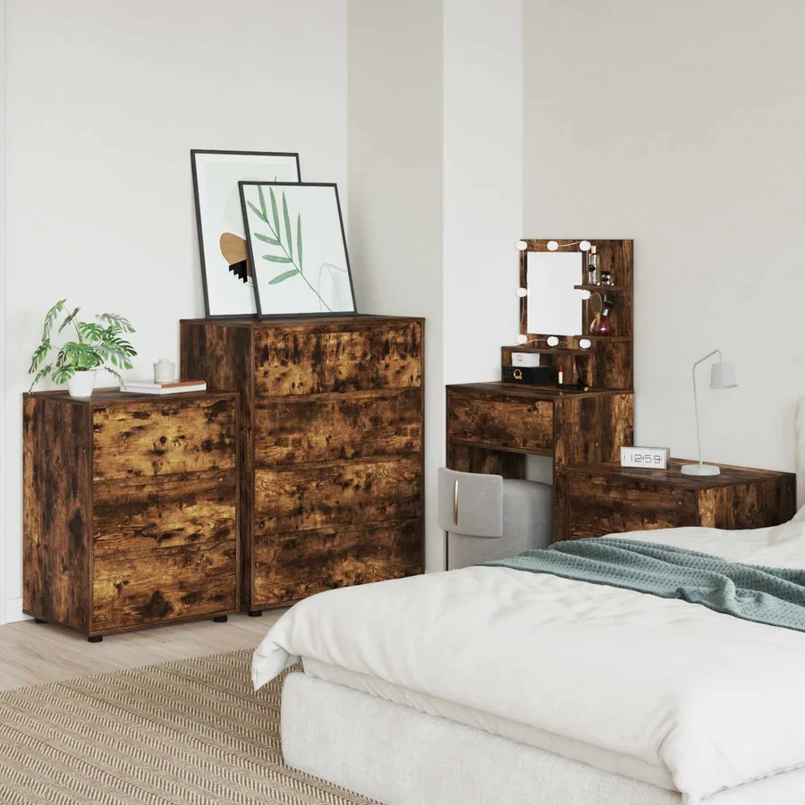 Armoires de rangement Chêne fumé 80 x 48 x 105 cm - 4