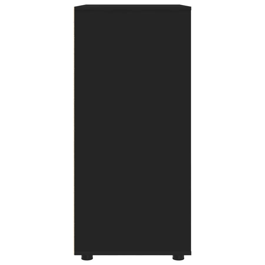 Armoires de rangement Noir 80 x 48 x 105 cm Bois d'ingénierie - 9
