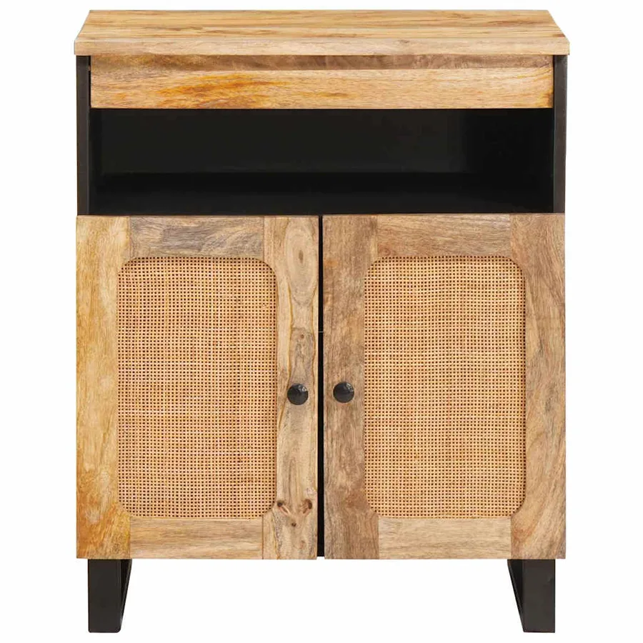Buffet avec porte Marron 60 x 33 x 75 cm Bois de mangue massif - 3