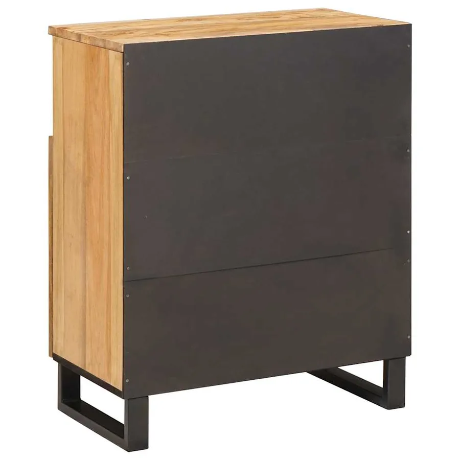 Buffet avec porte Marron 60 x 33 x 75 cm Bois de mangue massif - 5