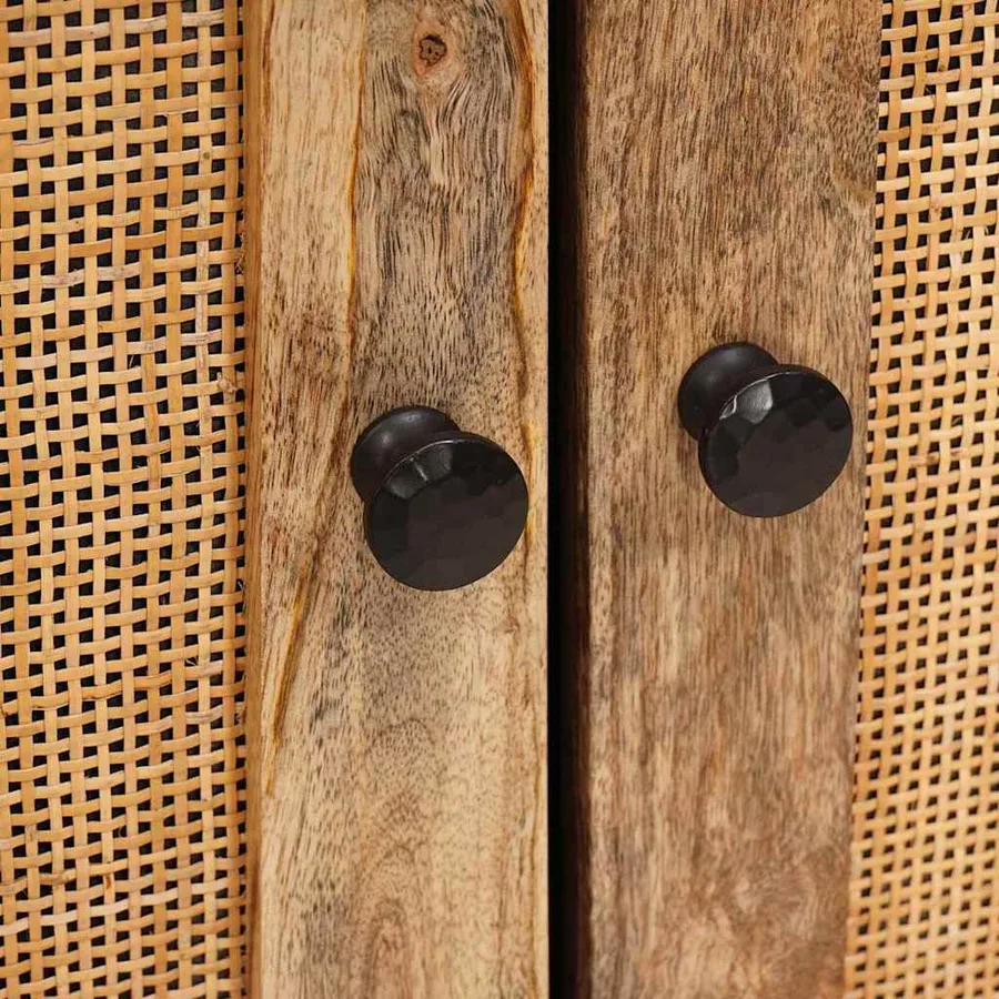 Buffet avec porte Marron 60 x 33 x 75 cm Bois de mangue massif - 7