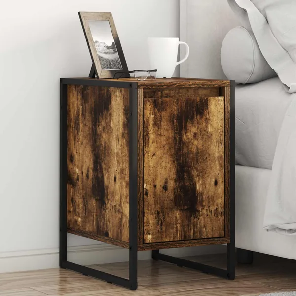 Table de chevet 2 pcs Chêne Fumé 39,5 x 30 x 50 cm