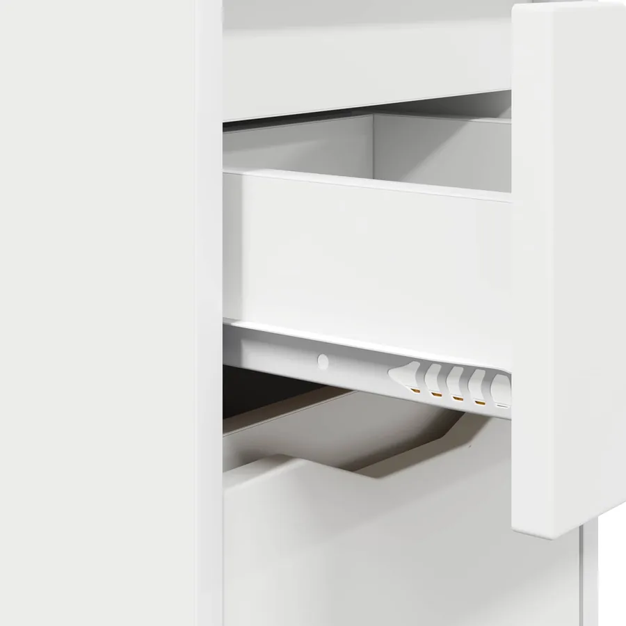 Tables de chevet avec tiroir 2 pcs Blanc 30,5 x 30 x 43 cm - 9