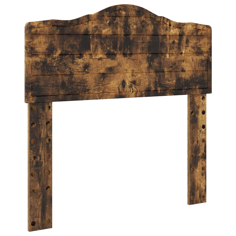 Cadre de lit Chêne fumé 75 x 190 cm Bois de pin massif - 6