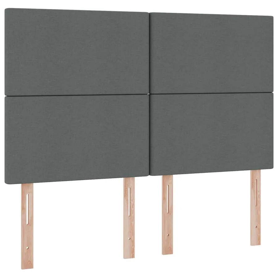 Lit de rangement LED avec matelas Gris foncé 140 x 200 cm Tissu - 10