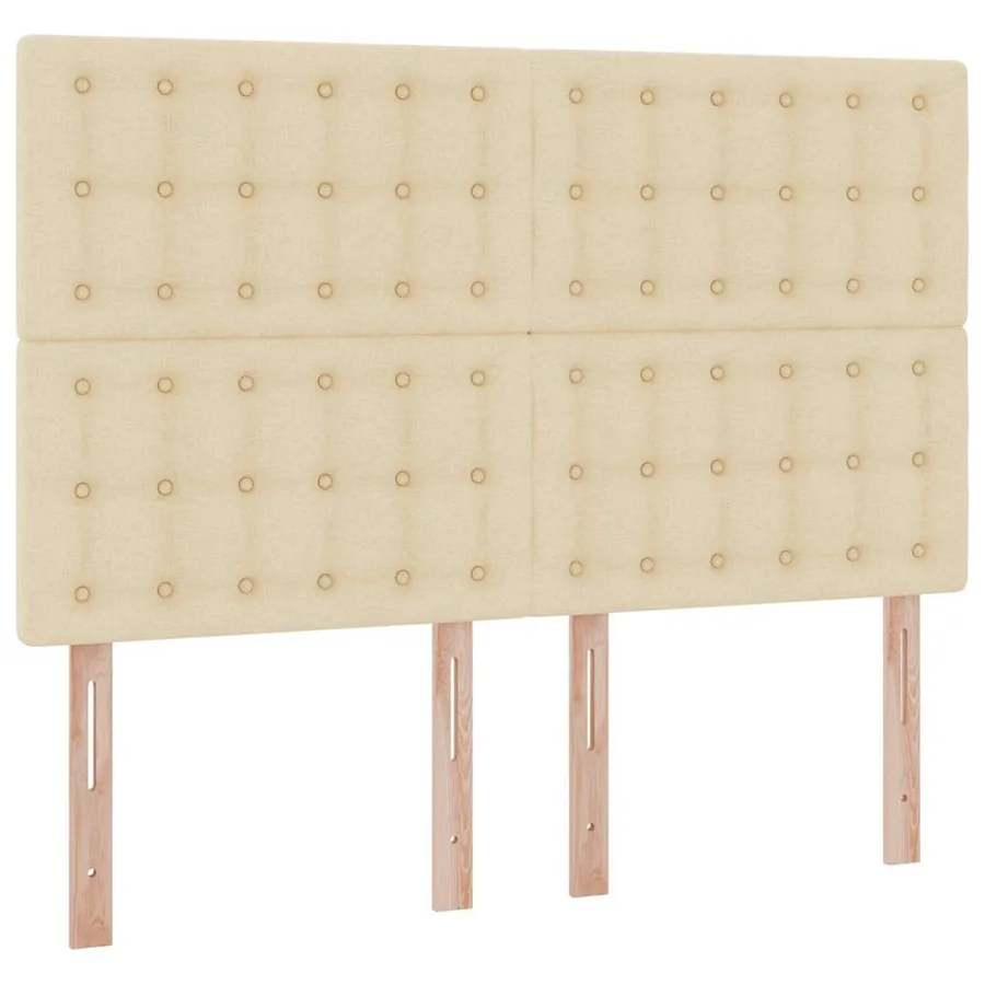 Lit de rangement LED avec matelas Crème 140 x 200 cm Tissu - 10