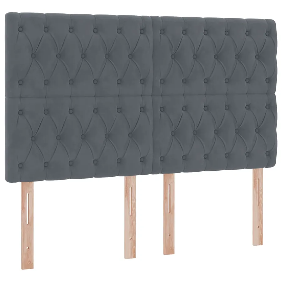 Lit de rangement LED avec matelas Gris foncé 140 x 200 cm - 8