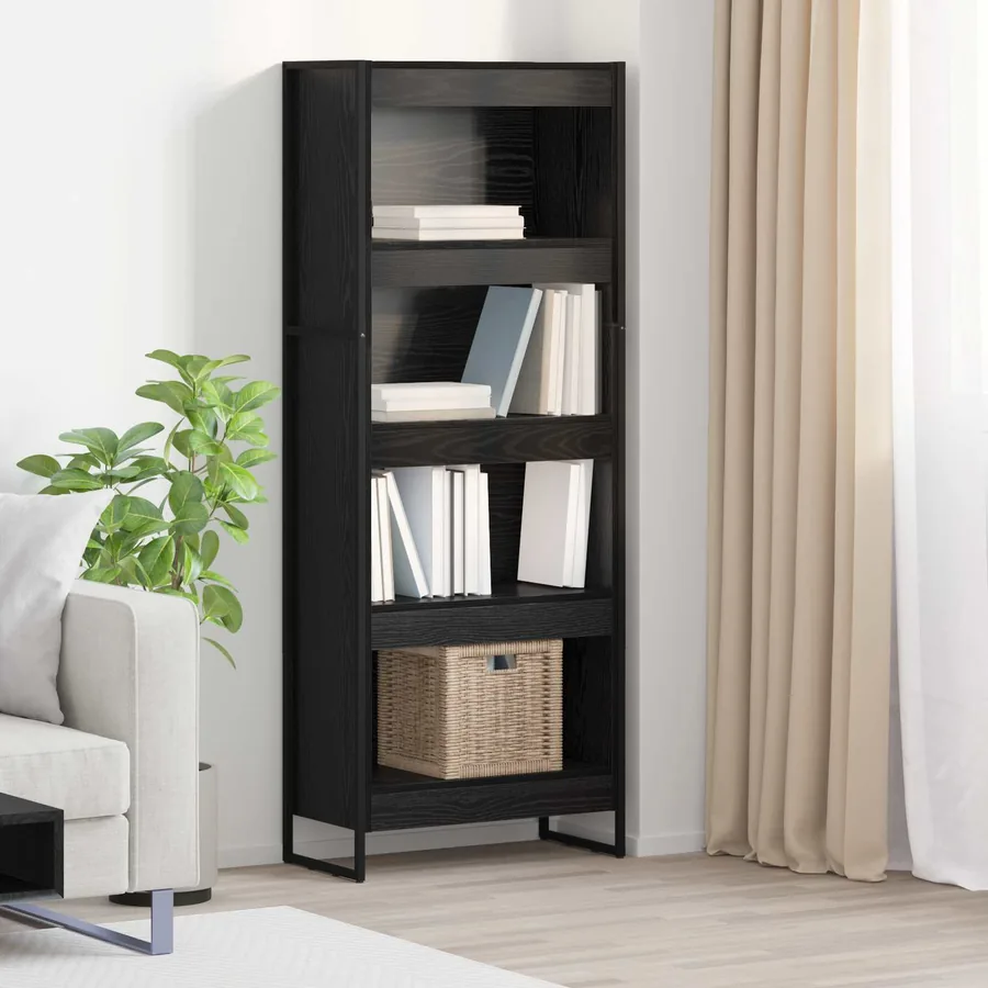 Bibliothèque Chêne noir 60 x 30 x 155 cm Bois d'ingénierie