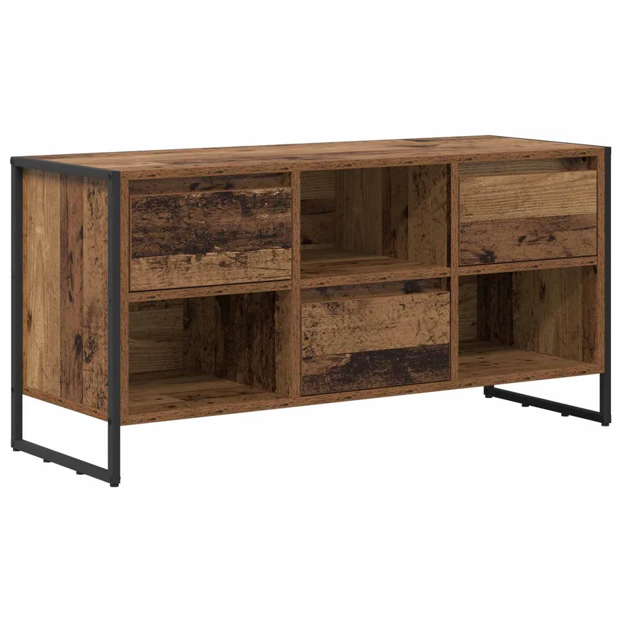 Meuble TV Bois Ancien 100 x 36 x 49,5 cm Bois d'ingénierie - 2