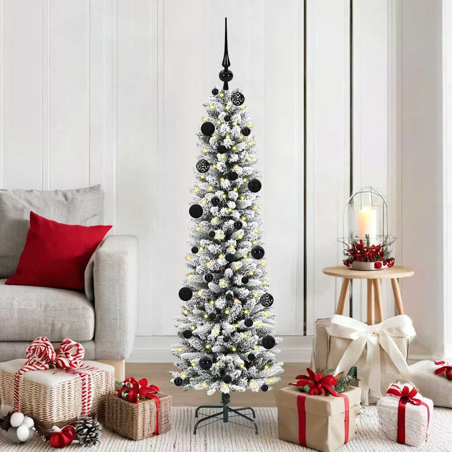 Sapin de Noël artificiel Blanc 150 cm PVC, métal et plastique