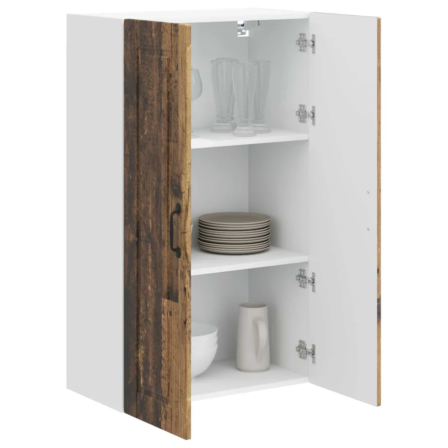 Meuble mural PORTO Bois ancien 60 x 31 x 100 cm - 3