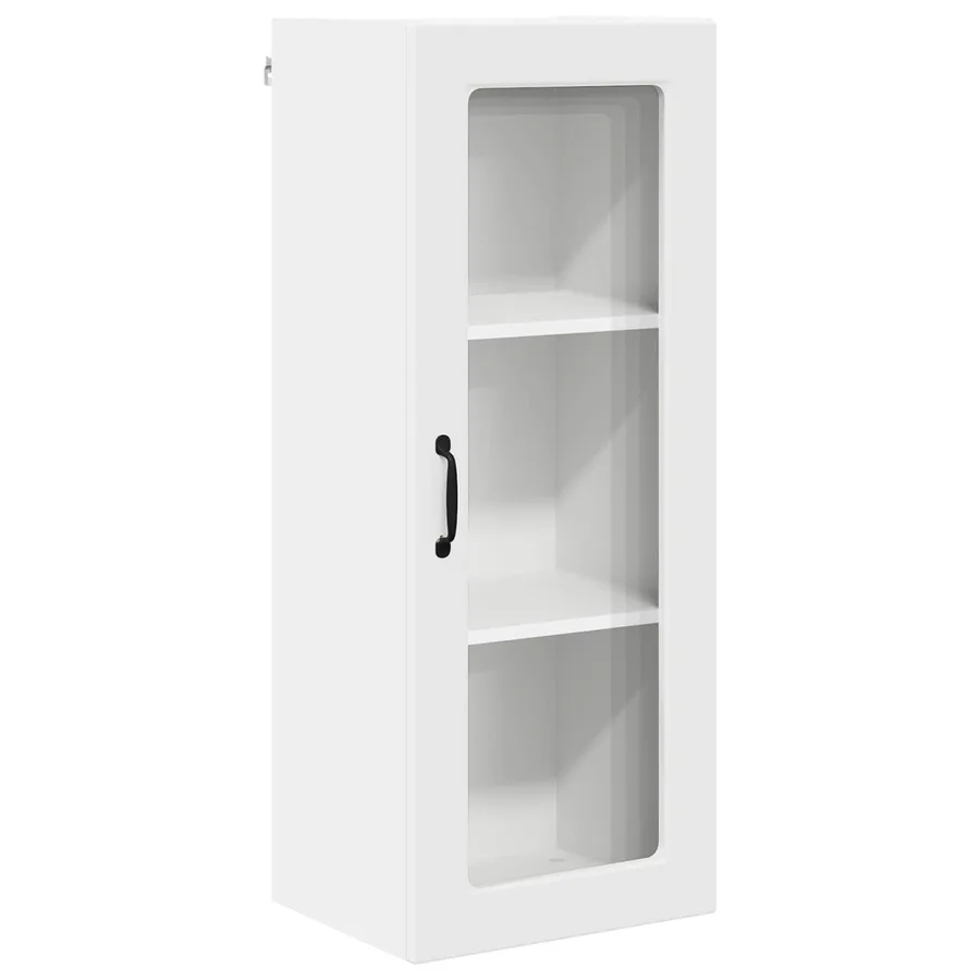 Cabinet en verre mural PORTO Blanc 40 x 31 x 100 cm - 2