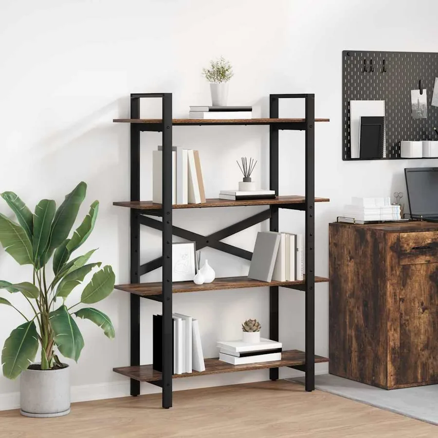 Étagère Chêne fumé 100 x 33,5 x 140 cm Bois d'ingénierie