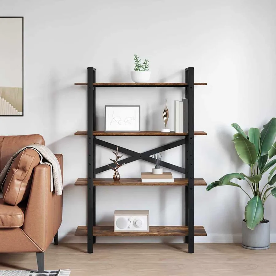 Étagère Chêne fumé 100 x 33,5 x 140 cm Bois d'ingénierie - 4