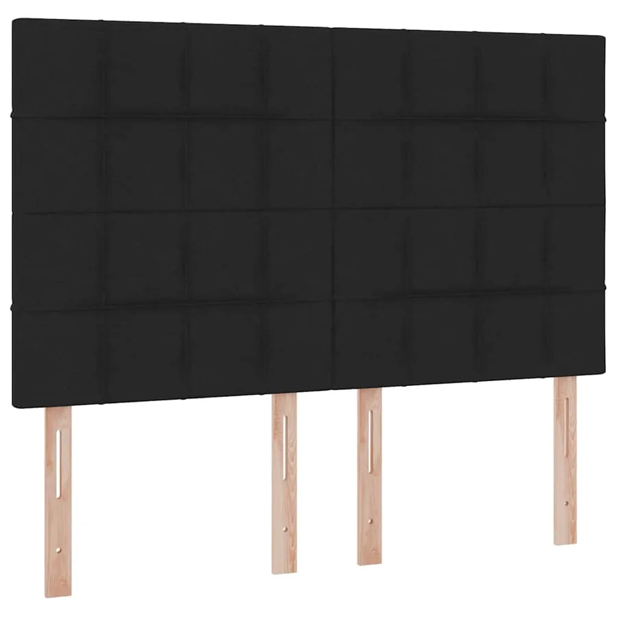 Lit de rangement LED avec matelas Noir 140 x 200 cm Tissu - 10