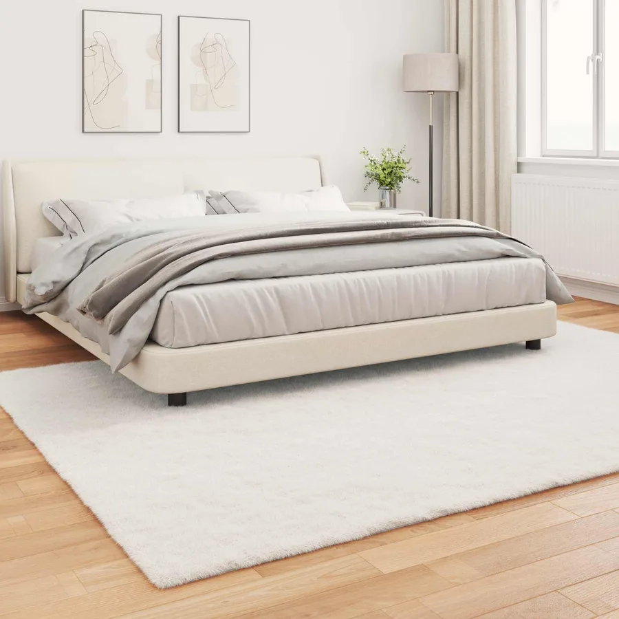 Tapis antidérapant en fausse de lapin OLITE Crème 200 x 280 cm - 4